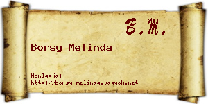 Borsy Melinda névjegykártya